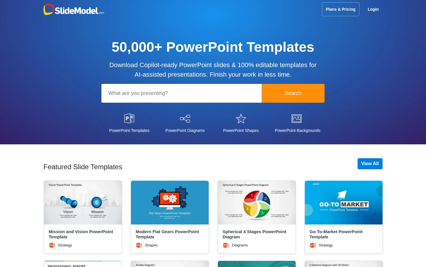 SlideModel 页面快照